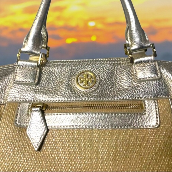 Gold and Tan Designer Handbag - Picture 5 of 6